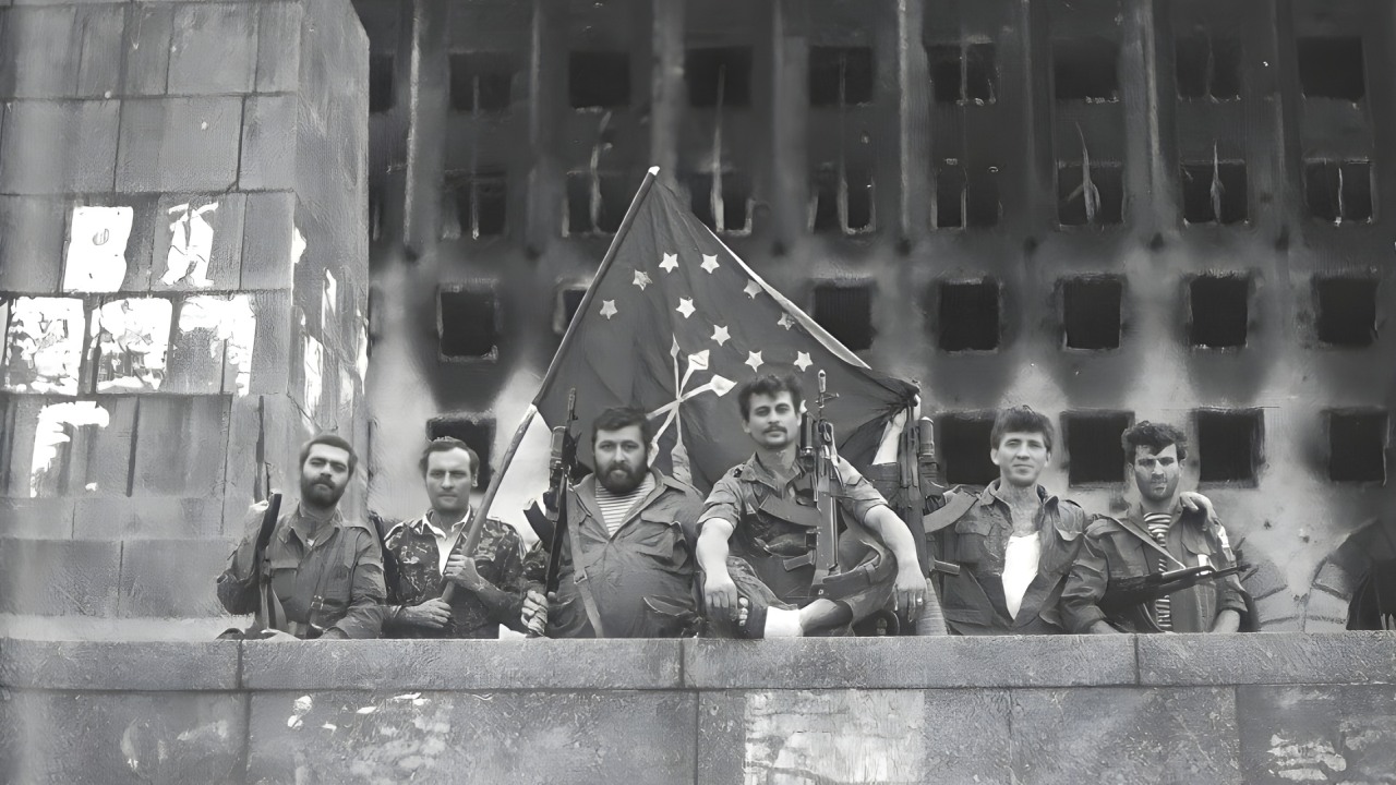 Circassian volunteer fighters in Abkhazia