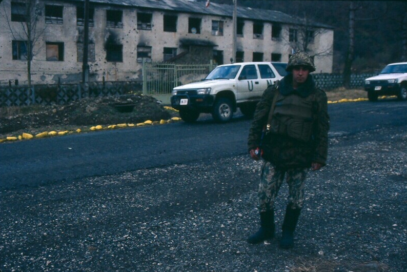 Russian Soldier at the Russian Company Command near Lata. Author’s own photo.