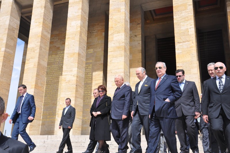 Sergej Bagapsh visited Anıtkabir, the mausoleum of the Turkish Republic's founder, in capital Ankara. Sergej Bagapsh visited Anıtkabir, the mausoleum of the Turkish Republic's founder, in capital Ankara.